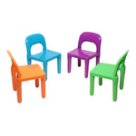 Set of Plastic Table And Chair for Children, One Desk And Four Chairs (50x50x46cm) YF