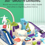 Kids Race Track Toys For Boy Car Adventure Toy For 3 4 5 6 7 Years Old Boys Girls; Puzzle Rail Car; City Rescue Playsets Magnet Toys W/ 4 Mini Cars; Preschool Educational Car Games Gift Toys