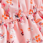 Baby Girl Flower Graphic Ruffle Design Sling Onesies Dress
