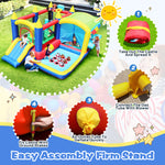 7 in 1 Inflatable Bounce House, Bouncy House with Ball Pit for Kids Indoor Outdoor Party Family Fun, Obstacles, Toddler Jump Bouncy Castle with Ball Pit for Birthday Party Gifts