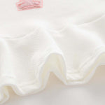 Baby Girl 1pcs Logo Graphic Graphic Side & Neck Striped Design Ruffle Hem Baseball Dress