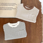 Baby Striped Graphic Long Sleeve Basic Style Bodysuits