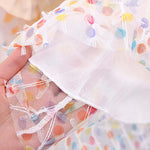 Baby Girl Polka Dot Print Lace Patchwork Design Sleeveless Dress