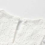 Baby Girl Hollow Carved Design Solid Color Sleeveless Tops Combo Shorts Sets