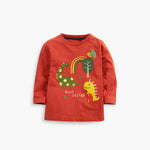Baby Boy Cartoon Dinosaur Embroidered Graphic Lastest Shirt