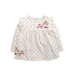 Baby Girl Floral Embroidered Pattern Loose Cotton Shirt