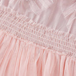 Baby Girl Flower Embroidered Lapel Mesh Overlay Waist Princess Dress