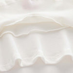 Baby Girl 1pcs Logo Graphic Graphic Side & Neck Striped Design Ruffle Hem Baseball Dress