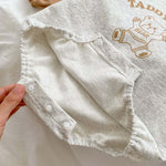 Baby Bear Print Pattern Colorblock Design Onesies