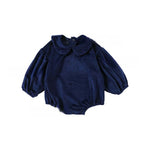 Baby Solid Color Doll Neck Long Sleeve Comfy Onesies