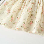 Baby Girl Floral Print Pattern Sleeveless Tops Combo Shorts Sets In Summer