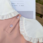Baby Flower Embroidery Pattern Ruffle Doll Neck Long Sleeves Hoodies