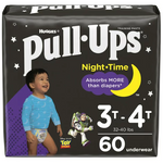 Pull-Ups Boys' Night-Time Training Pants Size 3T-4T;  60 Count