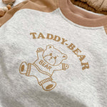 Baby Bear Print Pattern Colorblock Design Onesies