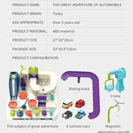 Kids Race Track Toys For Boy Car Adventure Toy For 3 4 5 6 7 Years Old Boys Girls; Puzzle Rail Car; City Rescue Playsets Magnet Toys W/ 4 Mini Cars; Preschool Educational Car Games Gift Toys