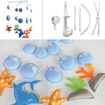 [Dolphins and Starfish] Rotatable Mobile, Crib Musical Mobile, Toddler Toys