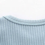 Baby Solid Color Long Sleeve Underwear Sets In Spring & Autumn