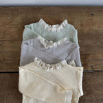 Baby Solid Color Mesh Patched Design Knitwear
