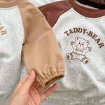 Baby Bear Print Pattern Colorblock Design Onesies