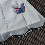 Baby Girl Dimensional Butterfly Embroidery Lace Patchwork Sleeveless Dress
