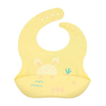 Baby Cartoon Animal Print Food Grade Multi-Adjustable Silicone Bibs