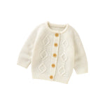 Baby Solid Color Crochet Knitting Design Knit Cardigan
