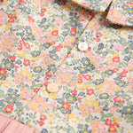 Baby Girl Floral Print Pattern False 1-Piece Design Long Sleeved Onesies