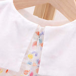 Baby Girl Polka Dot Print Lace Patchwork Design Sleeveless Dress