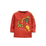 Baby Boy Cartoon Dinosaur Embroidered Graphic Lastest Shirt