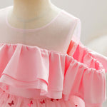 Baby Girl Sequin Patched Design Mesh Patchwork Formal Princess Dress