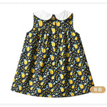 Baby Girl Flesh Fruit Graphic Floral Shape Neck Sleeveless Dress