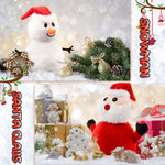 Santa Plush Snowman Plush Toy Reversible Christmas Santa Claus Double Side Stuffed Plushie Soft Doll