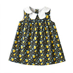 Baby Girl Flesh Fruit Graphic Floral Shape Neck Sleeveless Dress