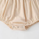 Baby Girl Lace-Sleeved Combo Lace-Collared Solid Onesies