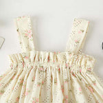 Baby Girl Floral Print Pattern Sleeveless Tops Combo Shorts Sets In Summer