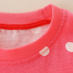 Baby Girl Polka Dot Pattern Cartoon Patched Design Loose Dress