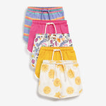 Baby Girl Print Pattern Solid Color Breathable Cotton Shorts