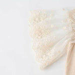 Baby Girl Lace-Sleeved Combo Lace-Collared Solid Onesies
