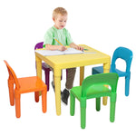 Set of Plastic Table And Chair for Children, One Desk And Four Chairs (50x50x46cm) YF