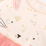 Baby Girl Mesh Patched Design Print Pattern Cute Princess Dress